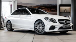 2023 Mercedes-AMG C43 4MATIC showcasing its sleek design and sporty features.