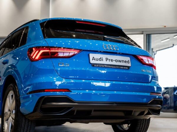 2024 Audi Q3 35 TFSI S Tronic S Line, showcasing its sporty design and premium features.